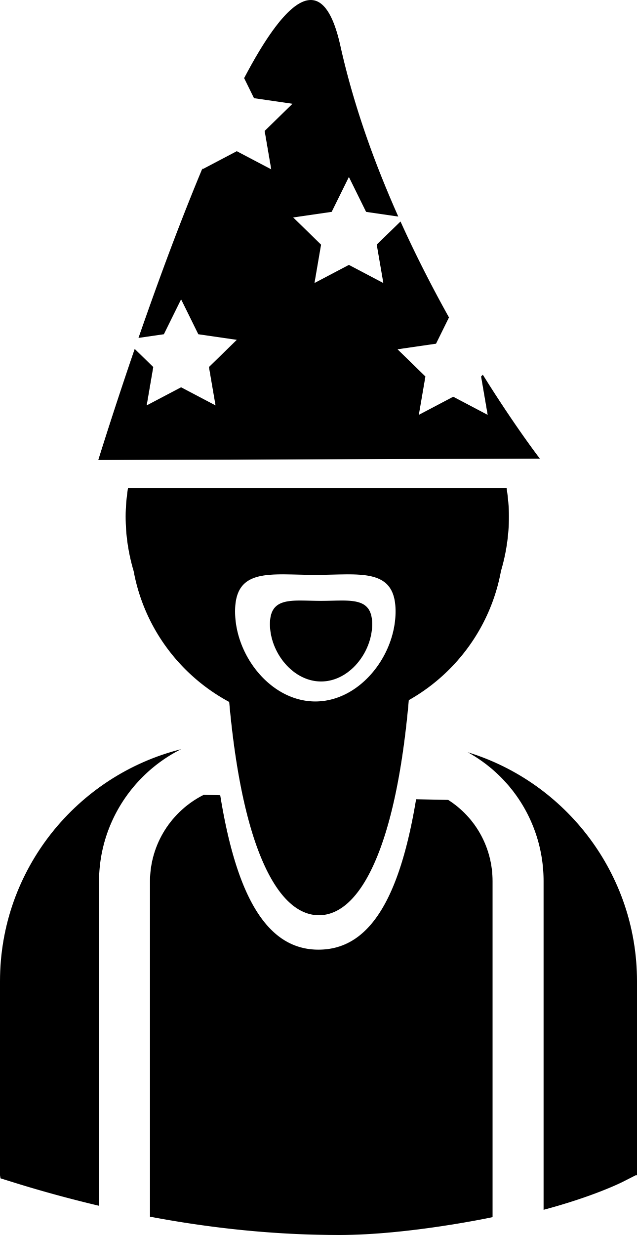 Astrologer Wearing Hat With Stars Line Art Illustration Svg Free Vectors